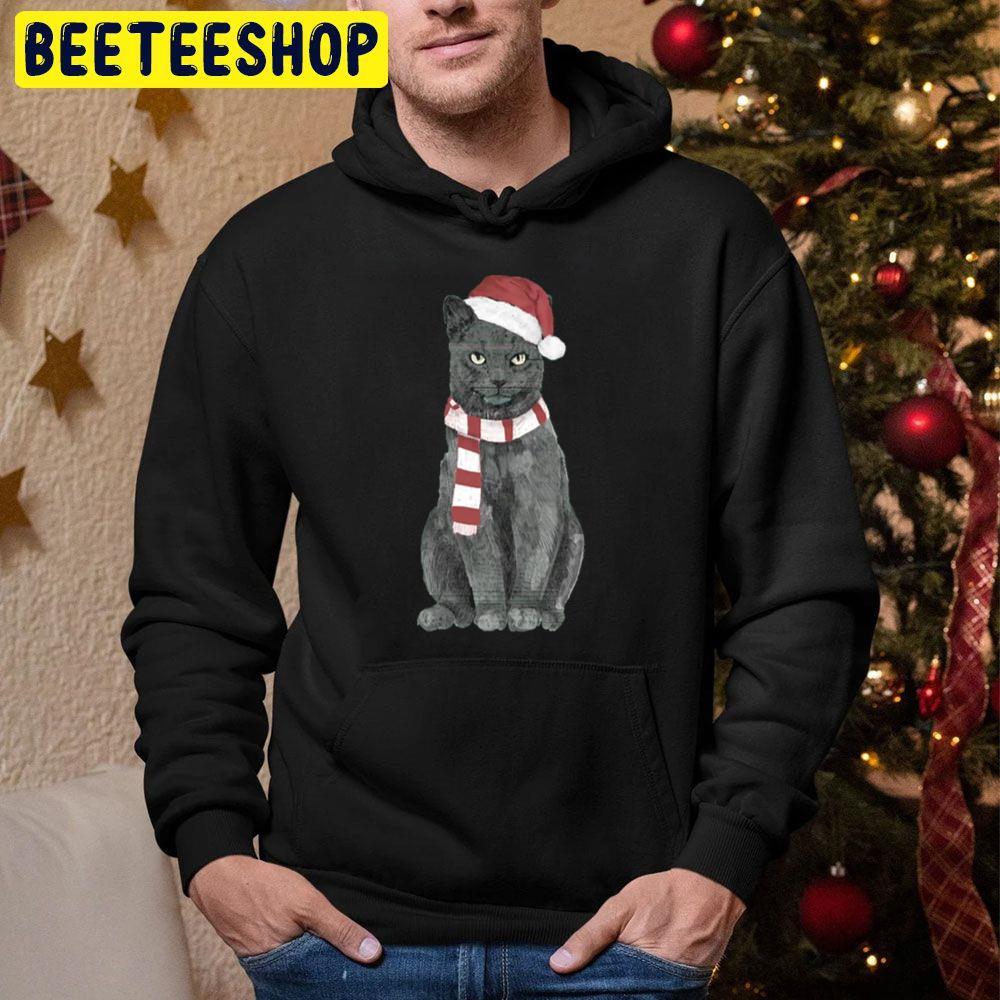 Xmas Cool Cat Christmas Beeteeshop Trending Unisex Hoodie