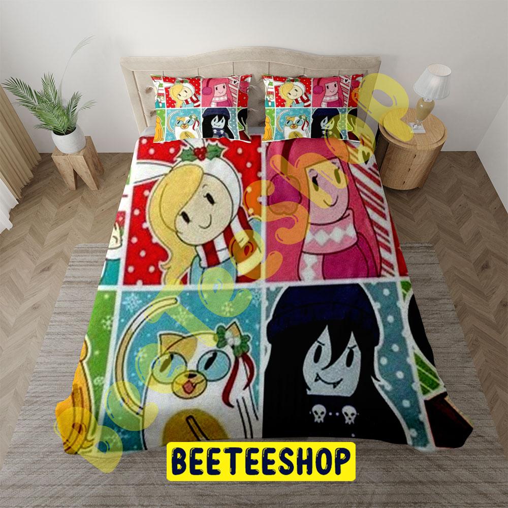 Art Adventure Time Christmas 3 Trending Bedding Set