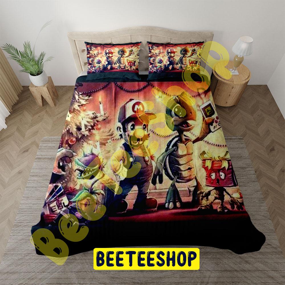 Art Super Mario Christmas 2 Trending Bedding Set