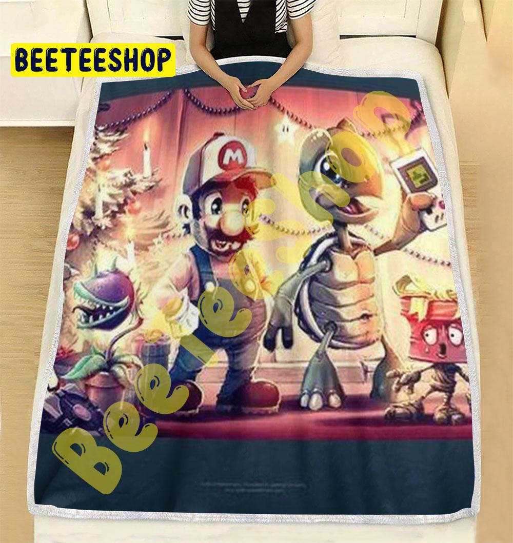 Art Super Mario Christmas 2 Trending Blanket