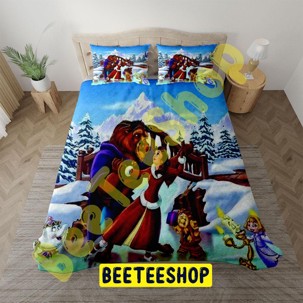 Beauty And The Beast The Enchanted Christmas 3 Trending Bedding Set