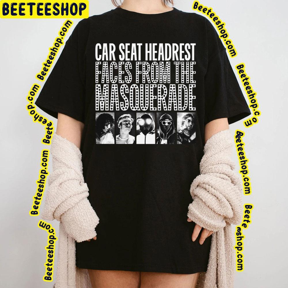 Black Art Car Seat Headrest Faces From The Masquerade 2023 Album Trending Unisex T-Shirt