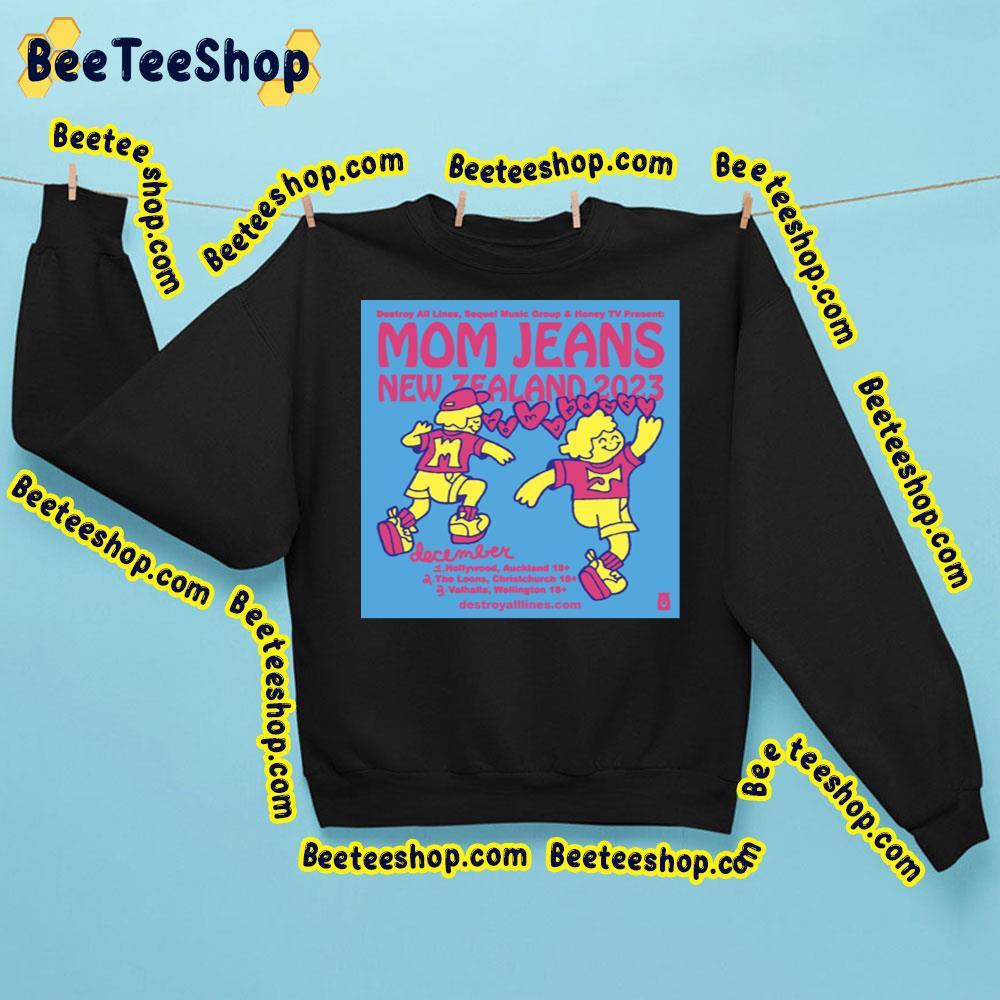 Blue Background Mom Jeans New Zealand December 2023 Trending Unisex Sweatshirt