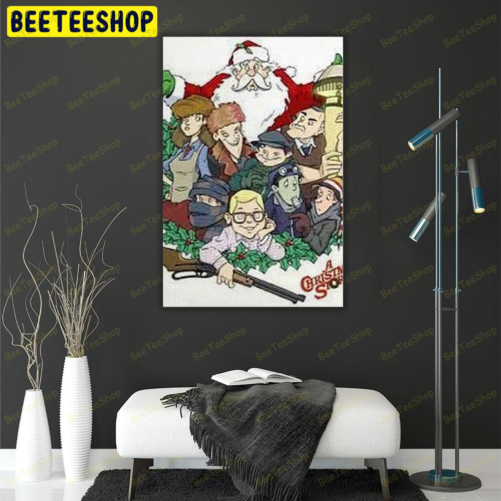 Christmas Cartoon A Christmas Story Christmas Trending US Portrait Canvas