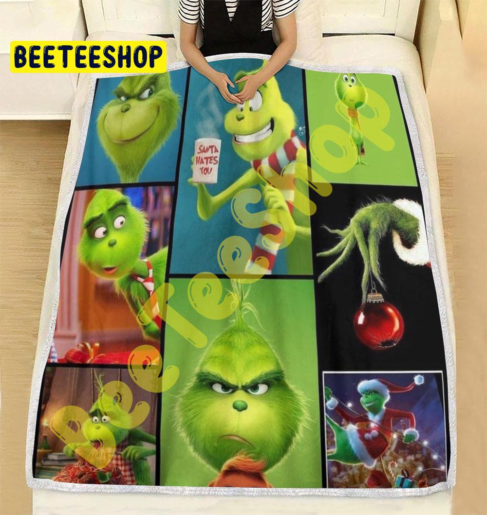 Cute Emotions Grinch Trending Blanket