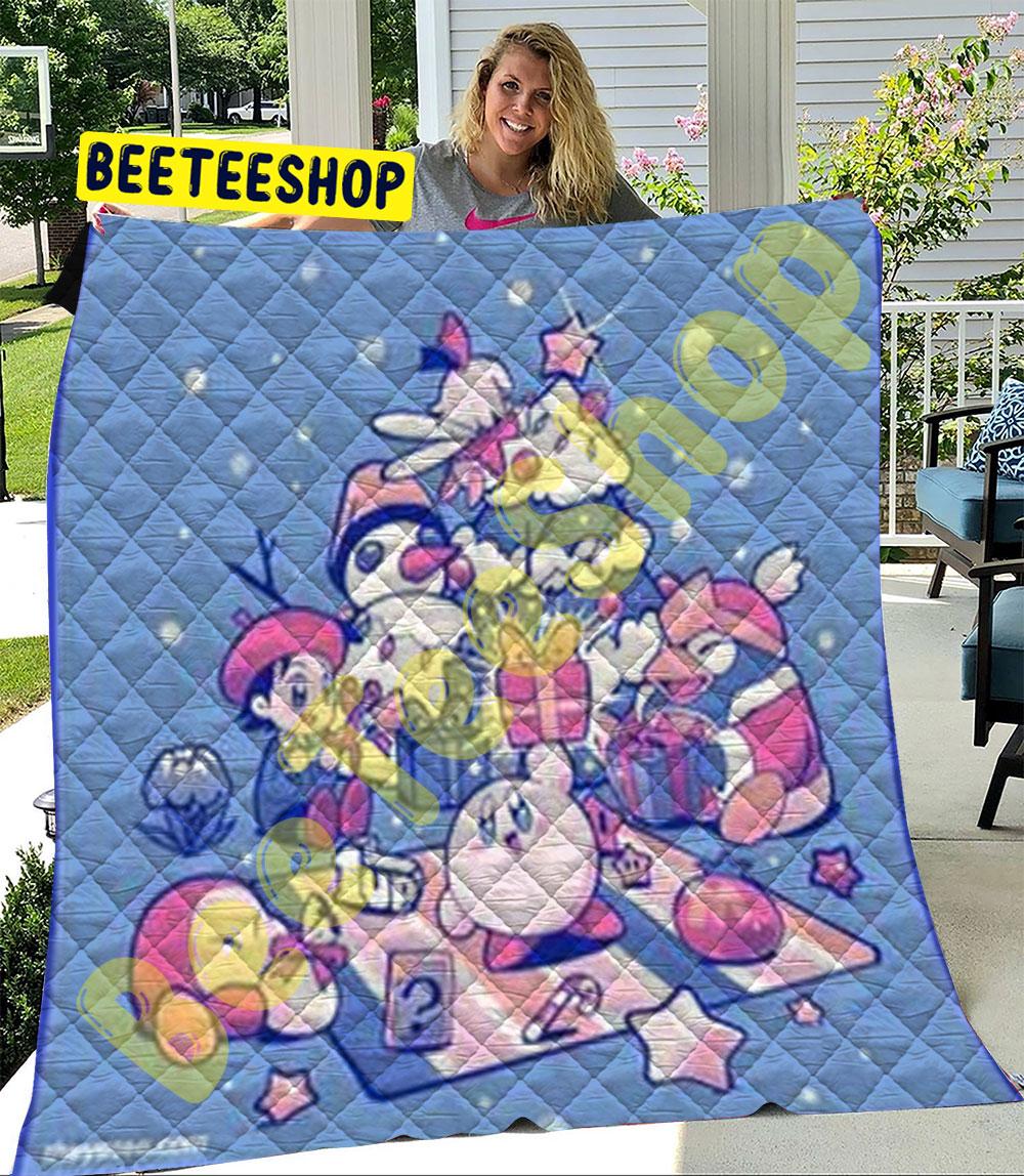 Cute Kirby Christmas 04 Trending Quilt