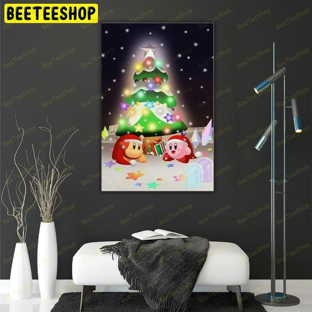 Cute Kirby Christmas 06 Trending US Portrait Canvas - Beeteeshop