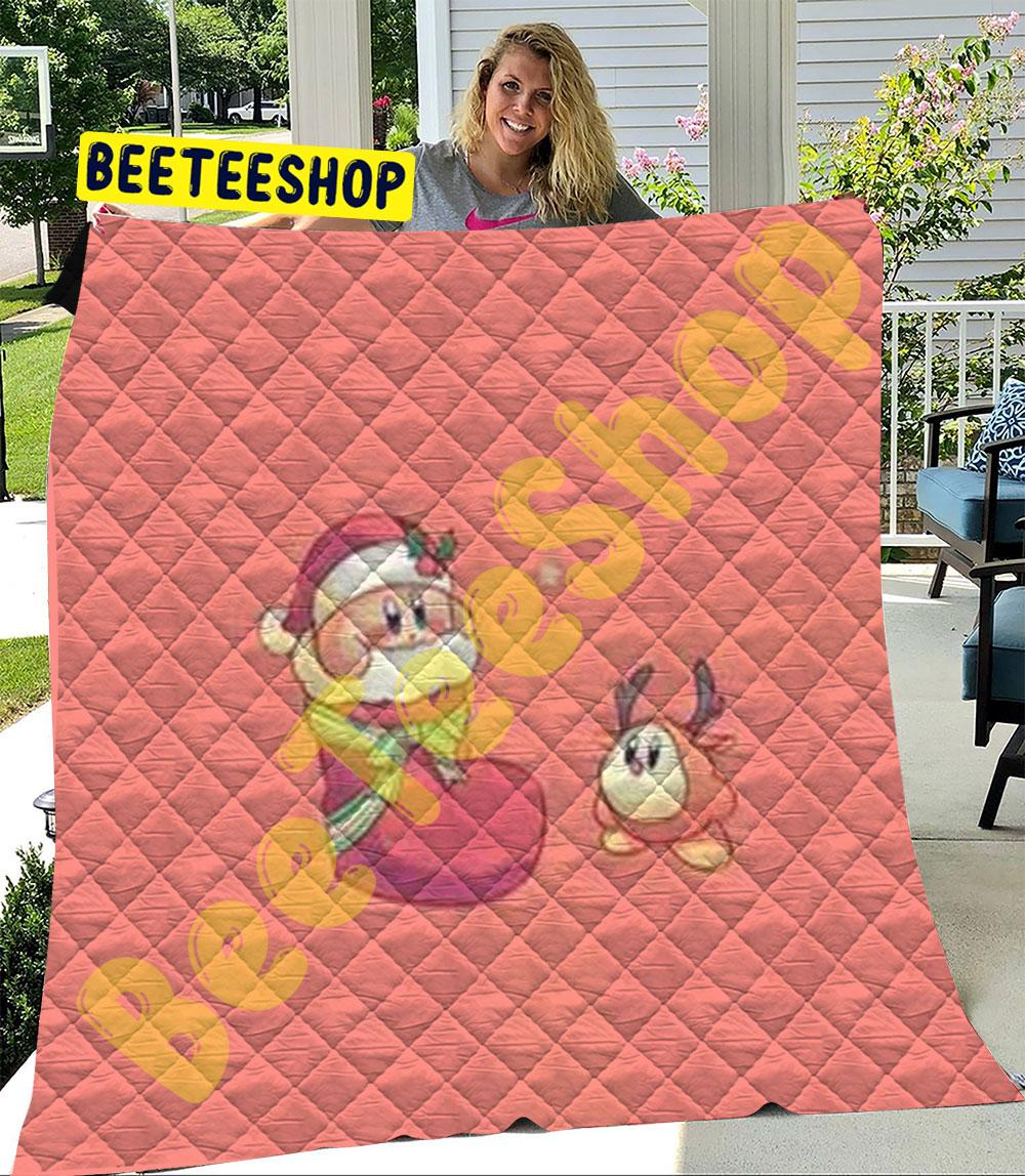 Funny Kirby Christmas 01 Trending Quilt