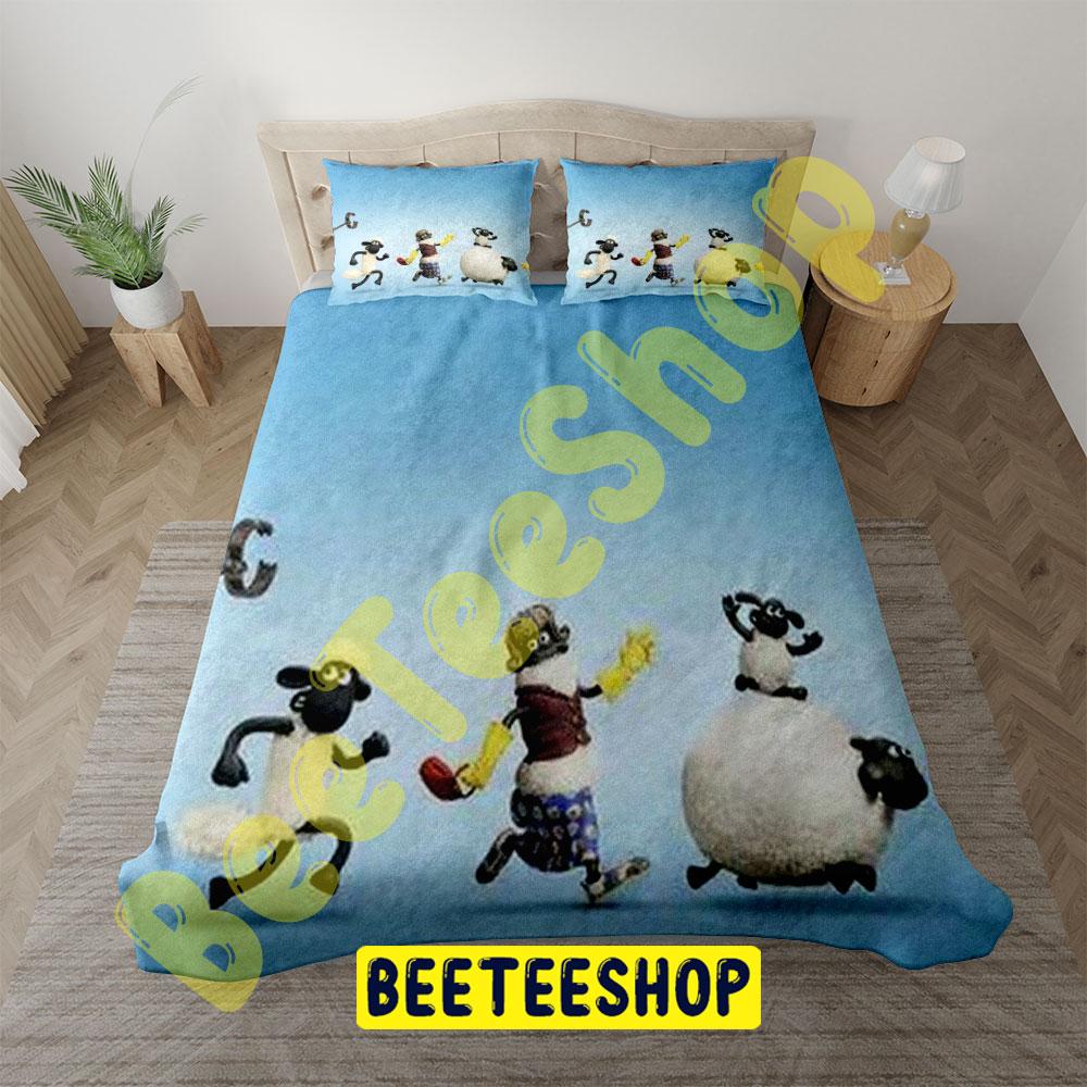 Funny Shaun The Sheep The Flight Before Christmas 04 Trending Bedding Set