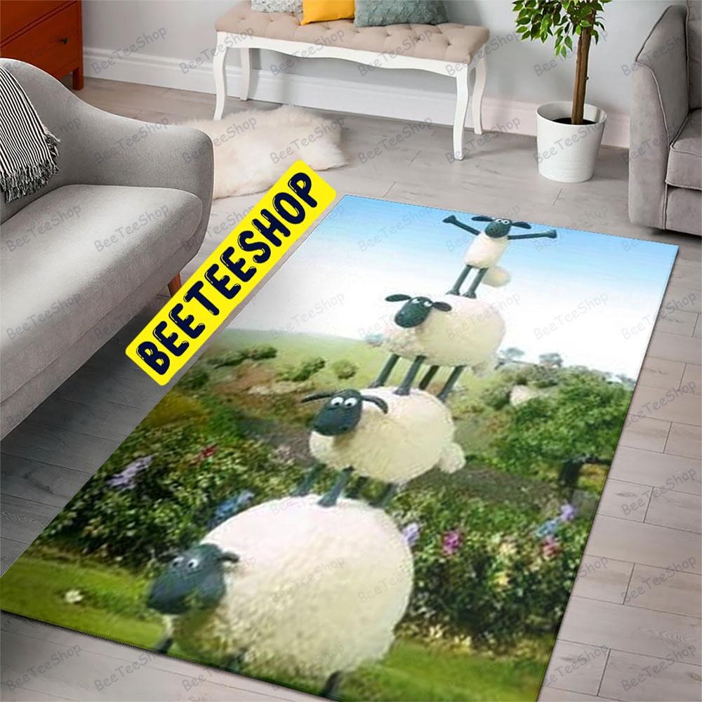 Funny Shaun The Sheep The Flight Before Christmas 09 Trending Rug Rectangle