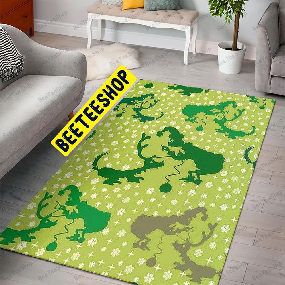 Green Art Grinch Trending Rug Rectangle