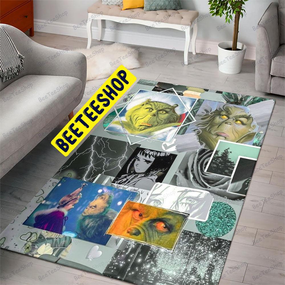 Green Style Grinch Trending Rug Rectangle