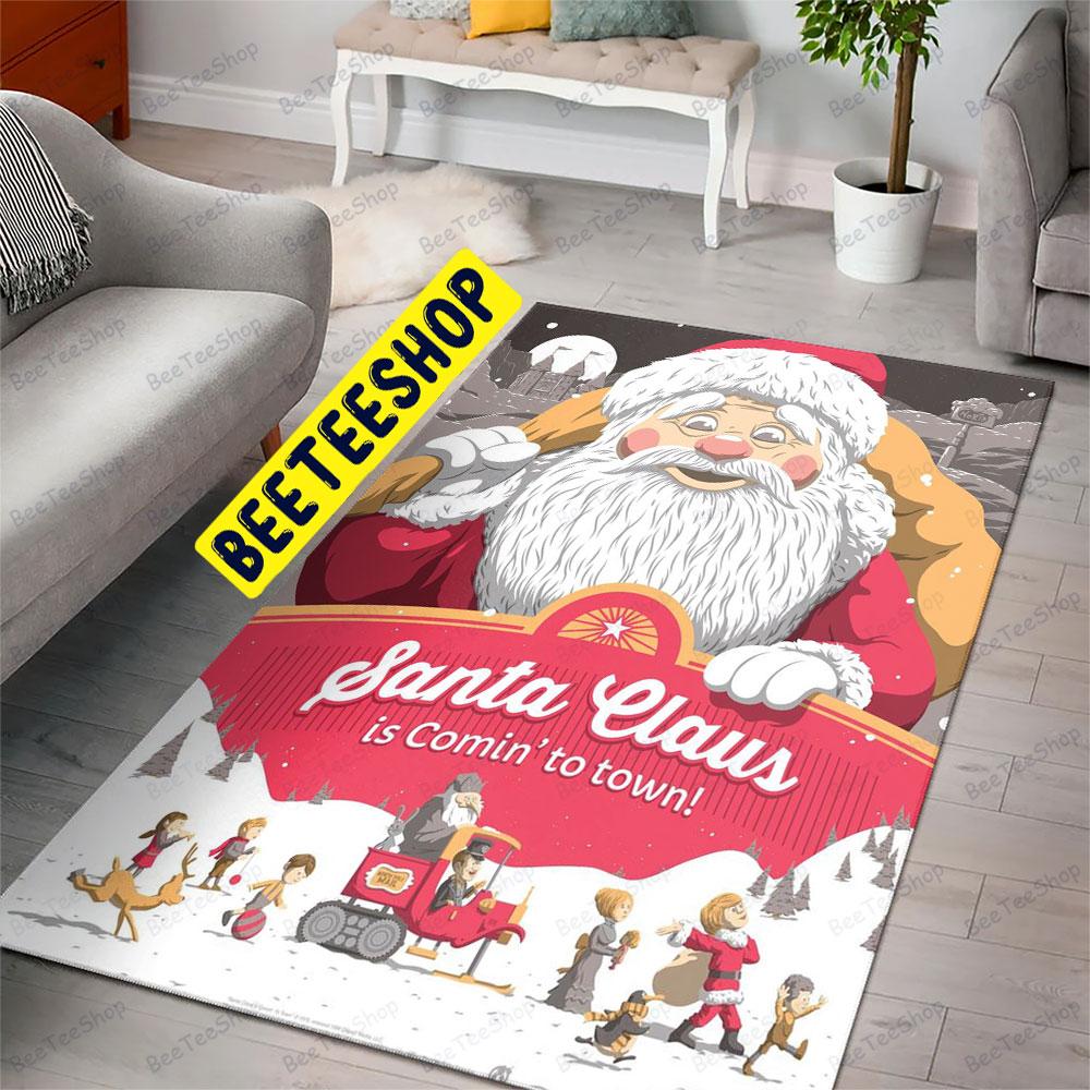 Santa Claus Is Coming To Town Trending Rug Rectangle