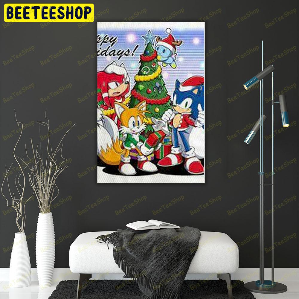Sonic The Hedgehog Christmas 01 Trending US Portrait Canvas