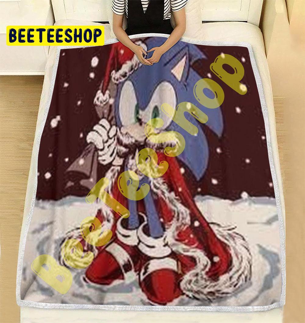 Sonic The Hedgehog Christmas 04 Trending Blanket