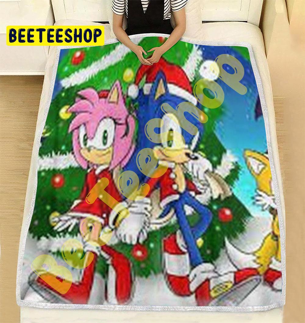 Sonic The Hedgehog Christmas 05 Trending Blanket