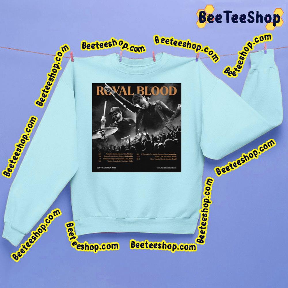 South America Tour 2024 Royal Blood Trending Unisex Sweatshirt Beeteeshop   South America Tour 2024 Royal Blood Trending Unisex Sweatshirt S0wnf 