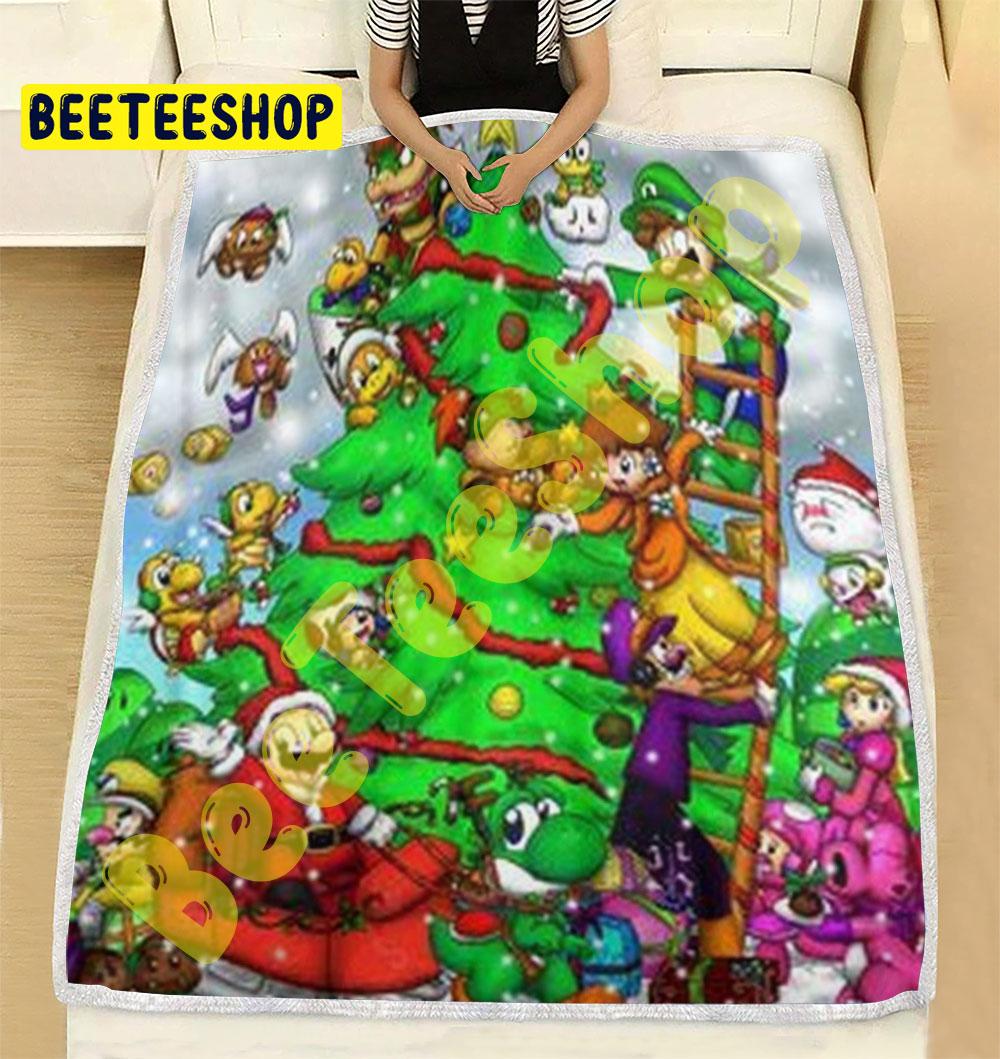 Super Mario Christmas 05 Trending Blanket