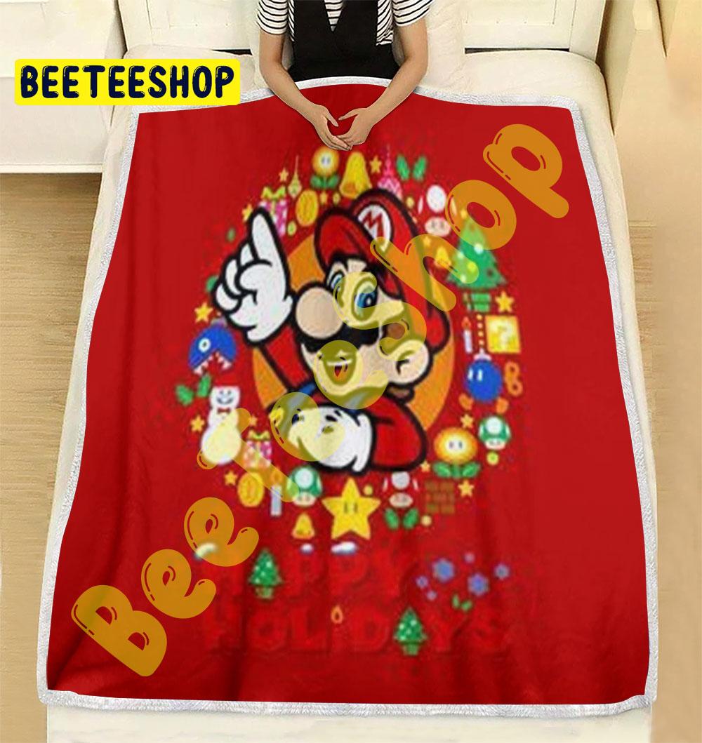 Super Mario Christmas 18 Trending Blanket