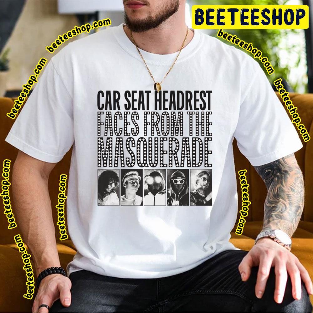 White Art Car Seat Headrest Faces From The Masquerade 2023 Album Trending Unisex T-Shirt