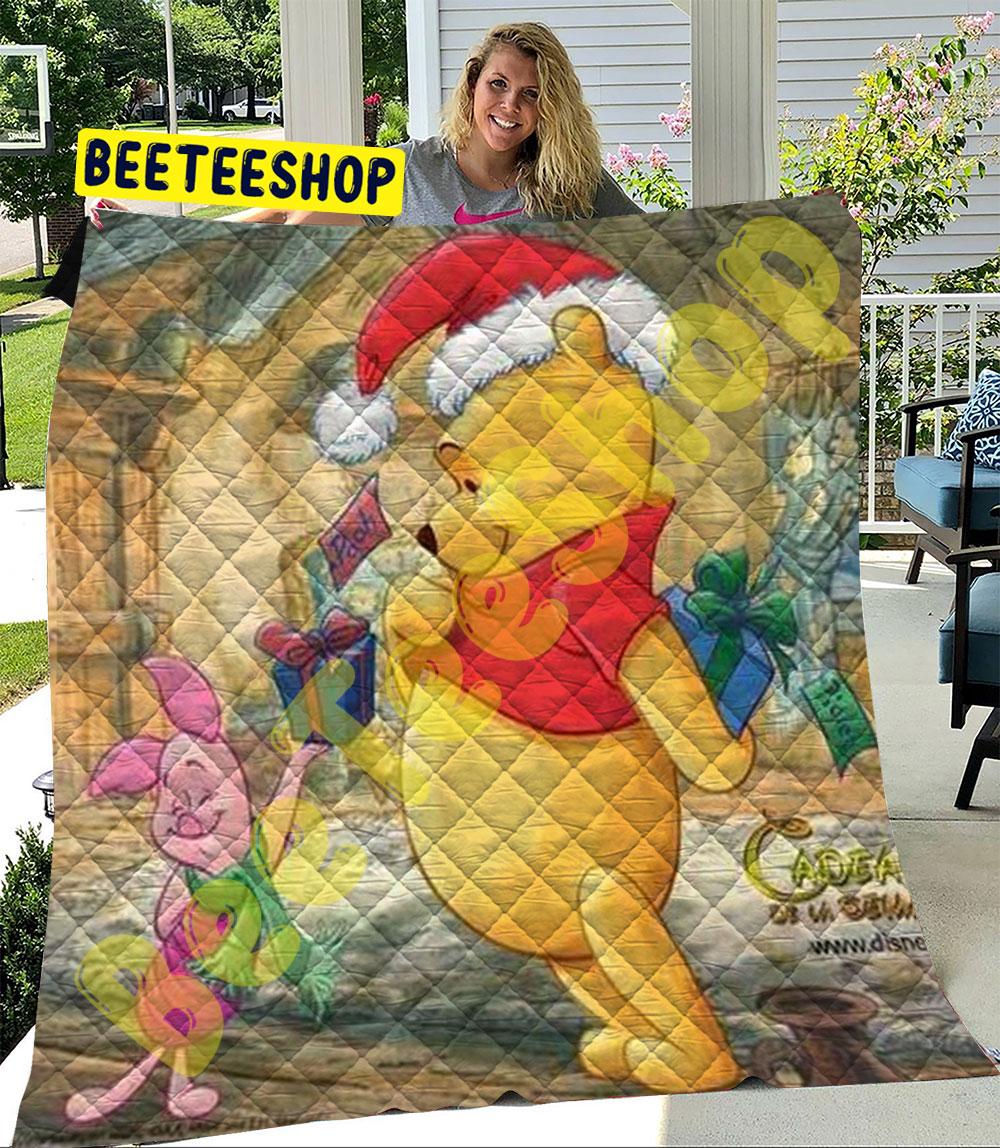 Winnie The Pooh A Very Merry Pooh Year 4 Trending Quilt