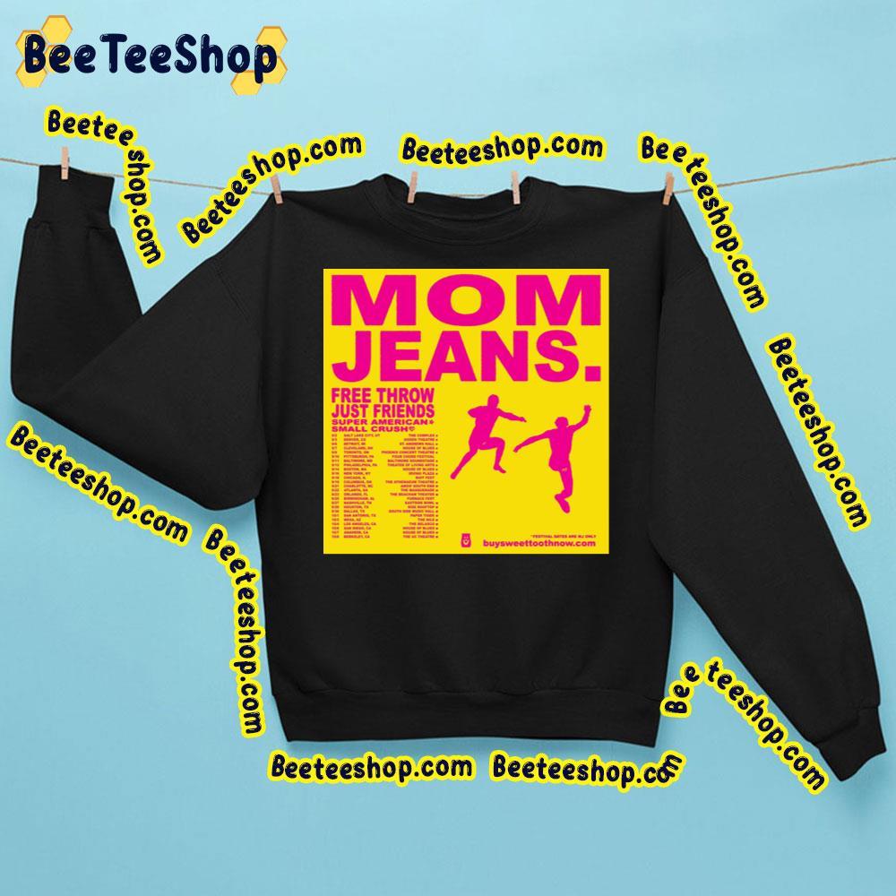 Yellow Background Mom Jeans Free Throw Just Friends Super American Small Crush Tour Dates Trending Unisex Sweatshirt