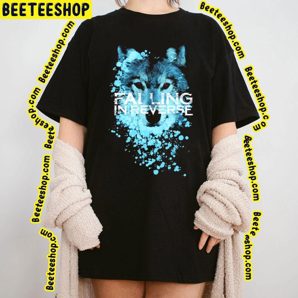 Blue Wolf Falling In Reverse Unisex T-Shirt