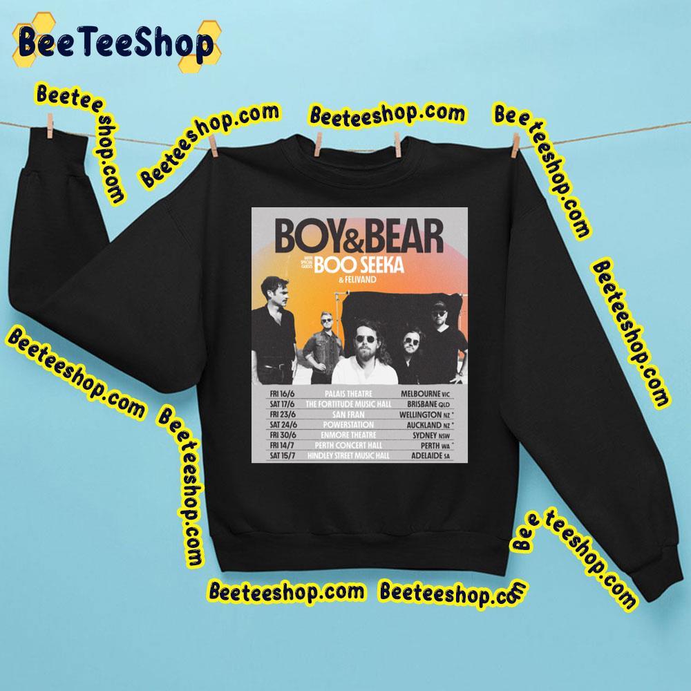 Boy & Bear With Boo Seeka & Felivand Tour 2023 Beeteeshop Trending Unisex Sweatshirt