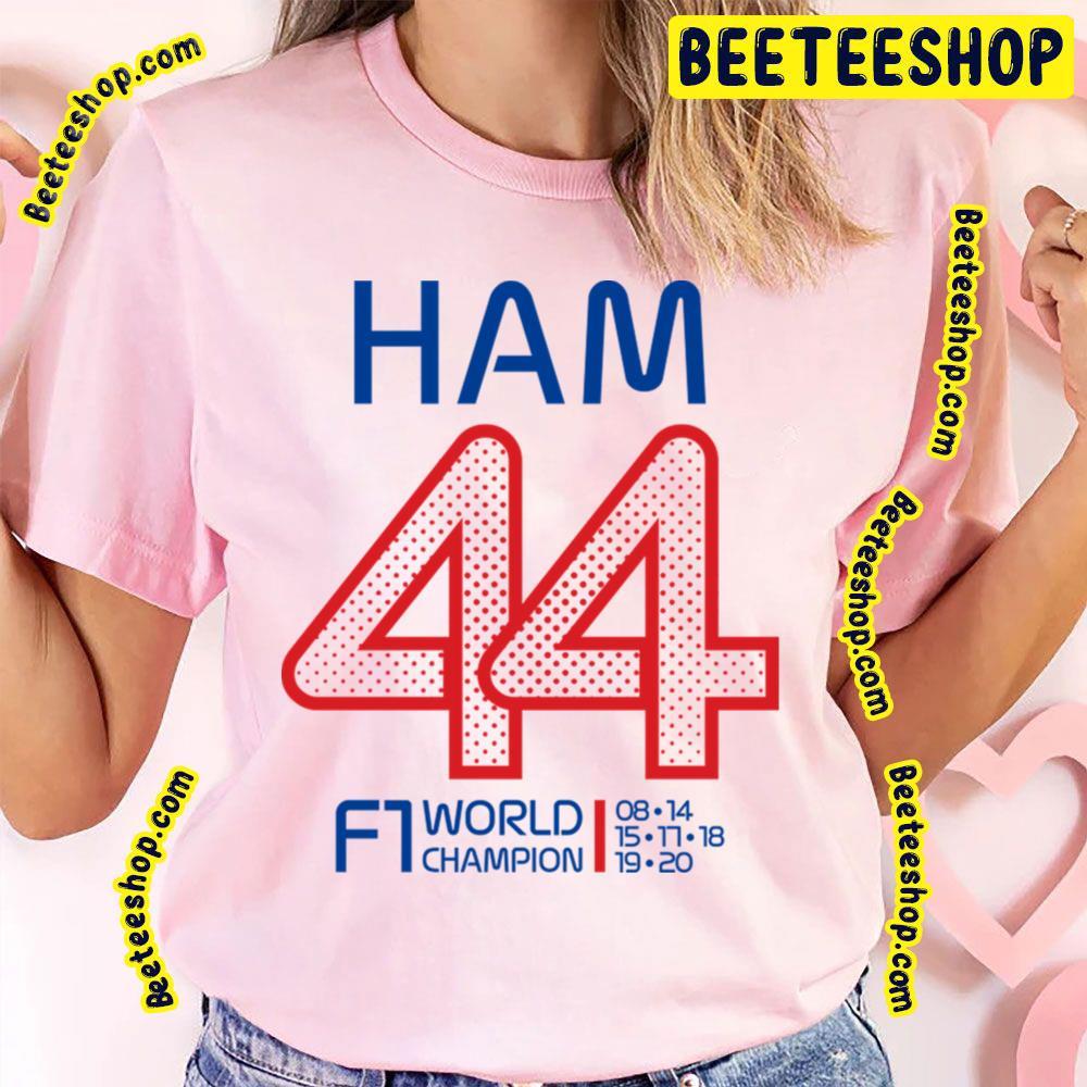 Ham 44 Red Blue Halftone Lewis Hamilton Unisex T-Shirt