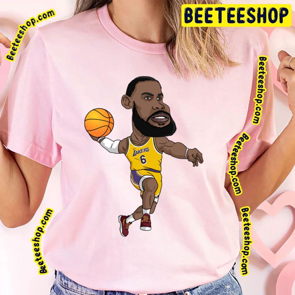 Lakers 6 Cartoon Lebron James Basketball Unisex T-Shirt