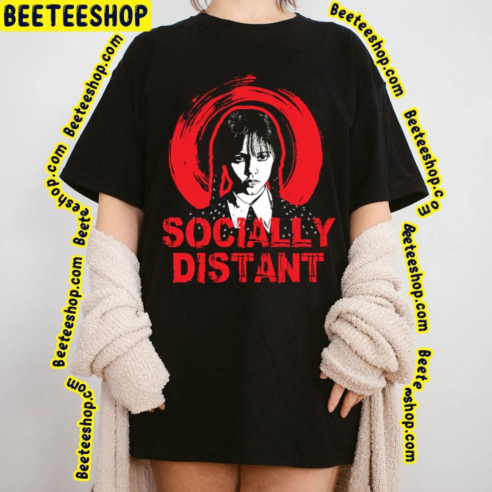 Socially Distant Wednesday Halloween Unisex T-Shirt