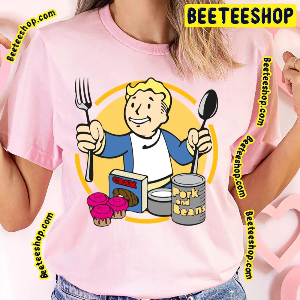 Vault Boy Eating Fallout Unisex T-Shirt